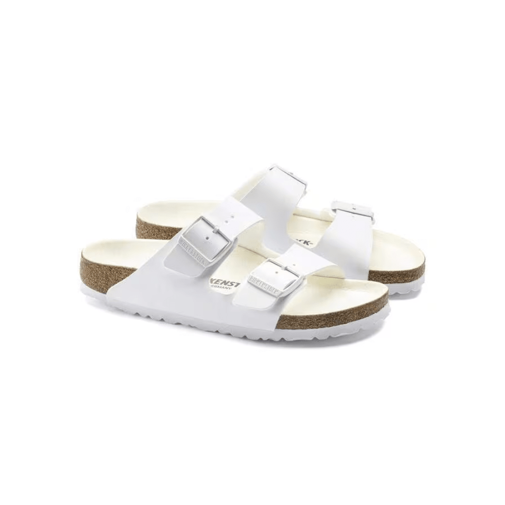 Birkenstock Unisex Arizona Birko - Flor Sandals - Triple White 2