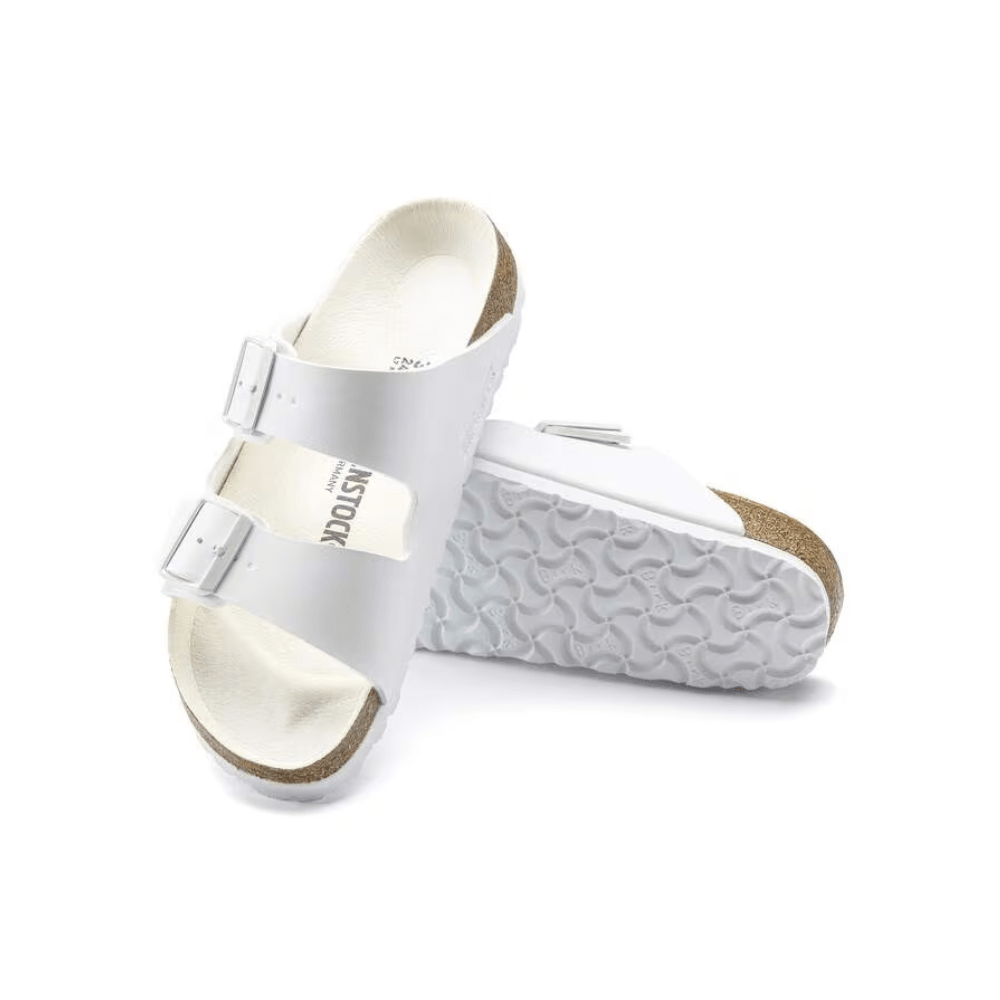 Birkenstock Unisex Arizona Birko - Flor Sandals - Triple White 3