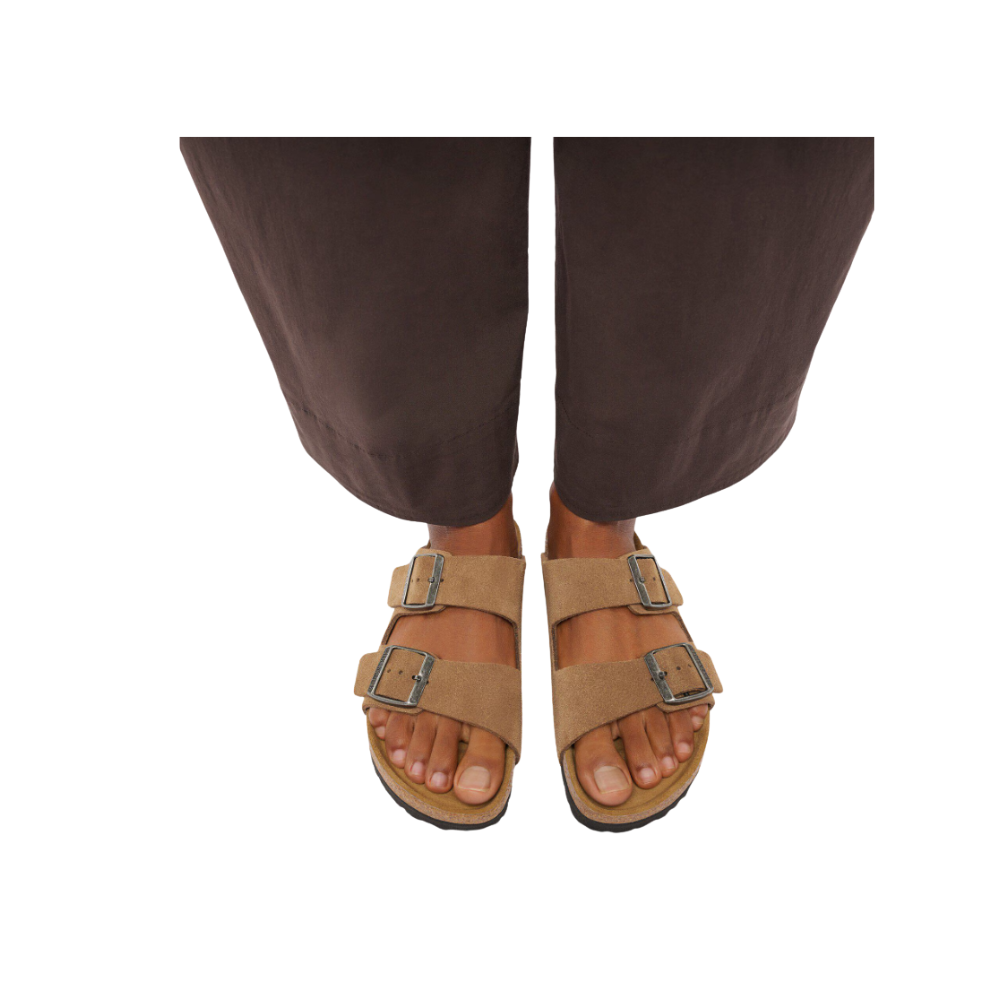 Birkenstock Unisex Arizona BS Suede Leather Sandals - Dark Tea