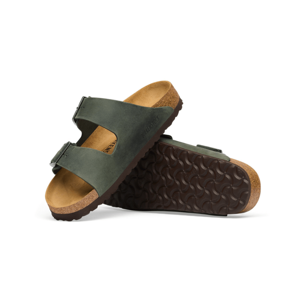 Birkenstock Unisex Arizona Oiled Leather Sandal – Thyme 6