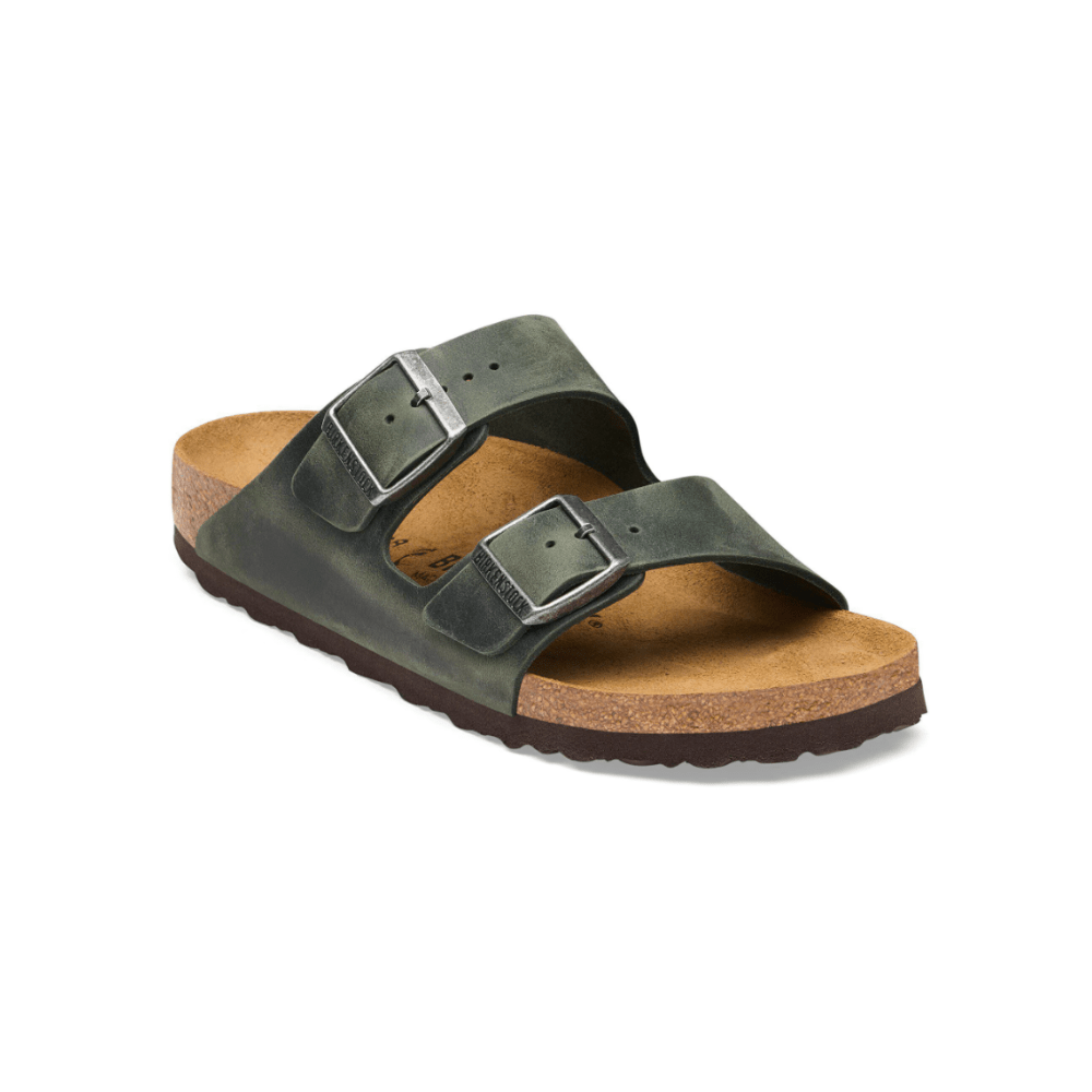 Birkenstock Unisex Arizona Oiled Leather Sandal – Thyme 4