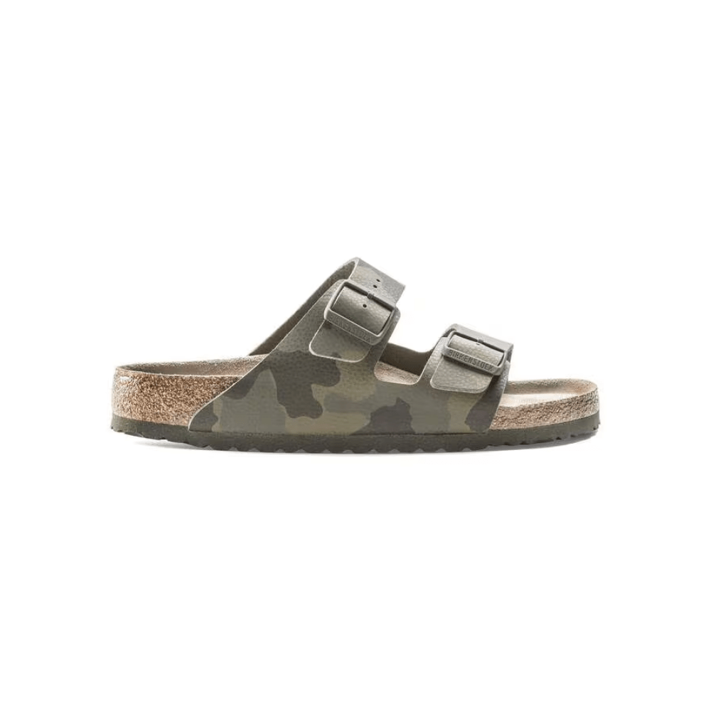 Birkenstock Unisex Arizona Soft Footbed Birko - Flor Sandal - Camo Green 4