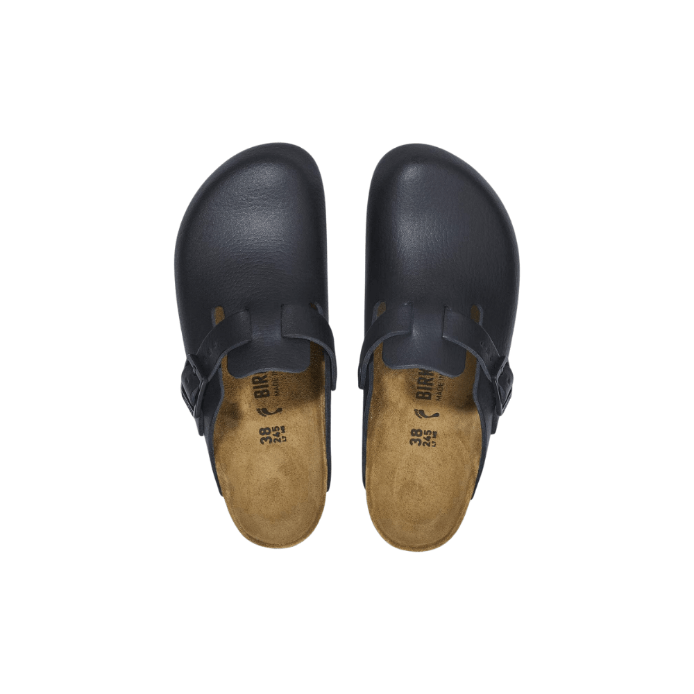 Birkenstock Unisex Boston PRO Natural Leather Clog - Black 5