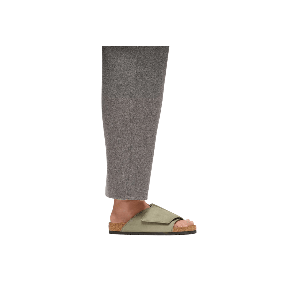 Birkenstock Unisex Solana Suede Leather Sandal - Faded Khaki 6