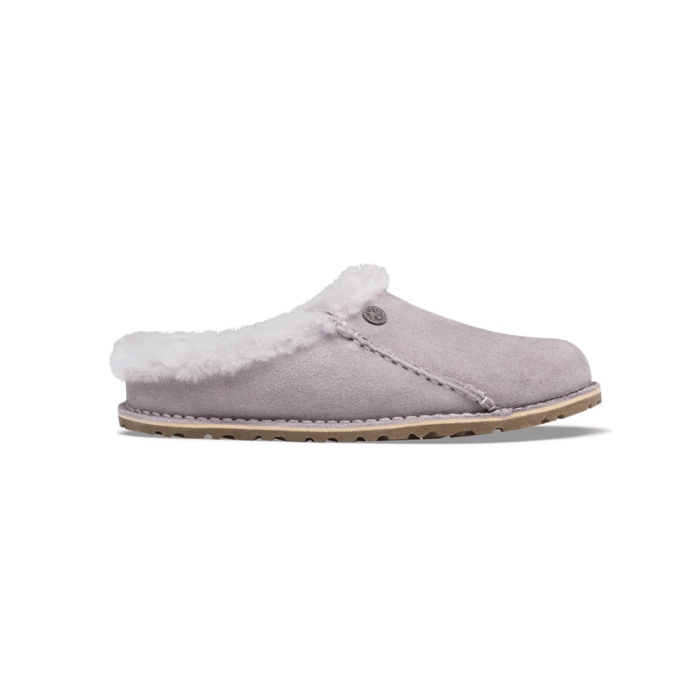 Birkenstock Unisex Zermatt Premium Suede Shearling Clog Slipper – Lavender Sky 1