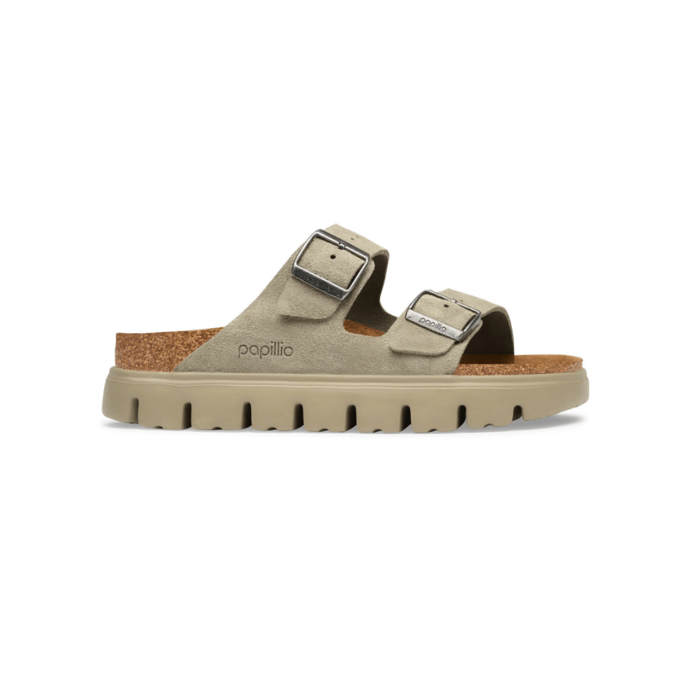 Birkenstock Women's Arizona Chunky Suede Leather Platform Sandals - Taupe 1