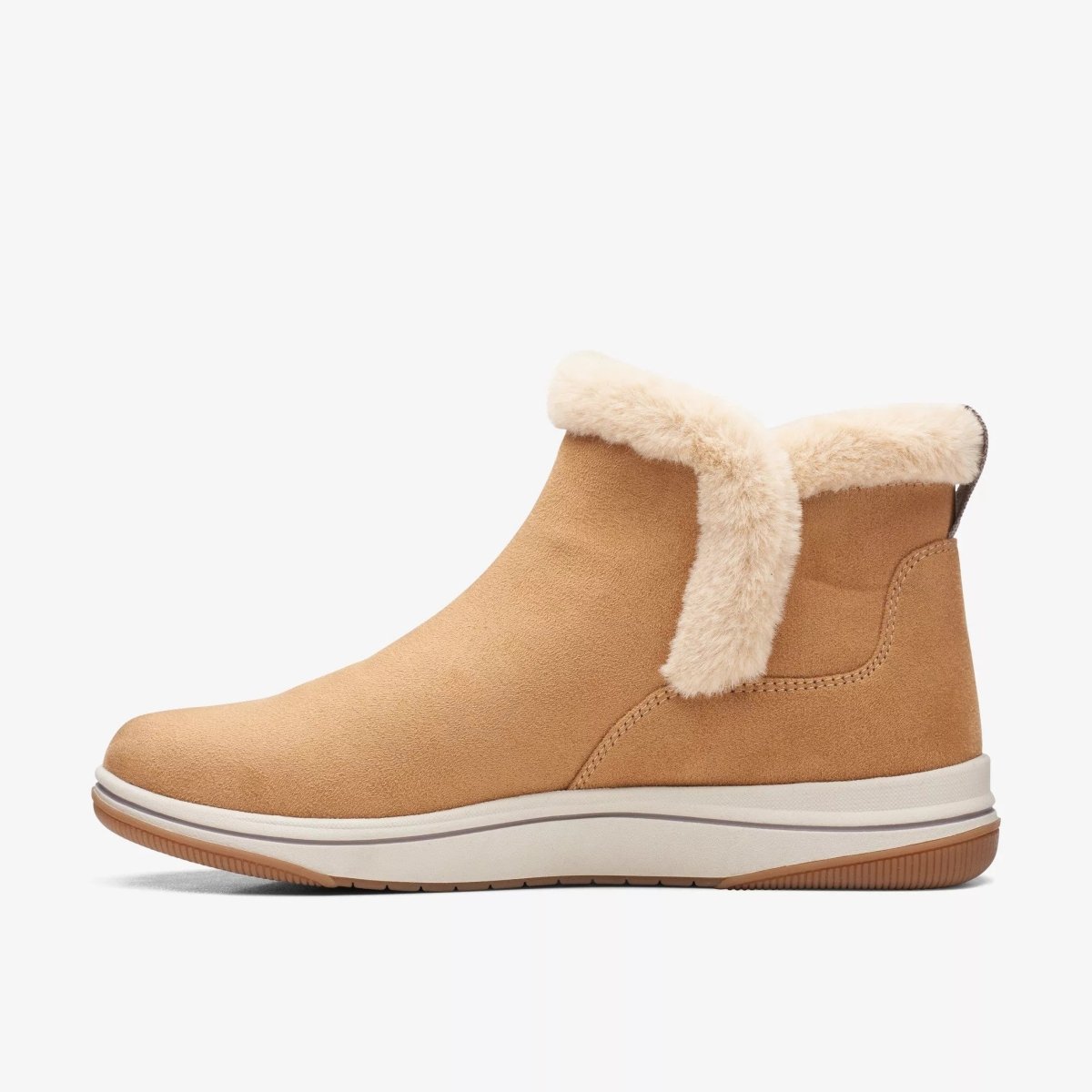 Clarks Breeze Fur Cloud Steppers Tan Brun Boots 3
