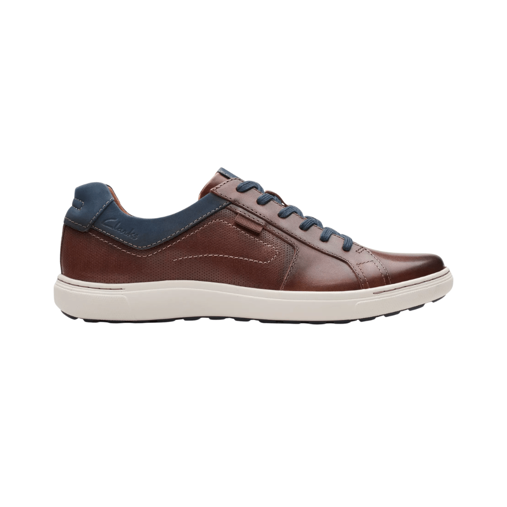 Clarks Men's Mapstone Lace Lightweight Sneaker - Mahogany Leather 1