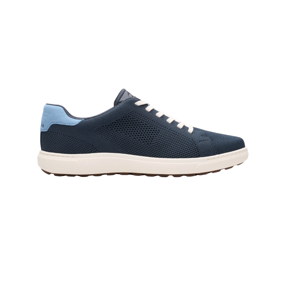Clarks Men's Mapstone Lace Lightweight Sneaker - Navy Knit 1