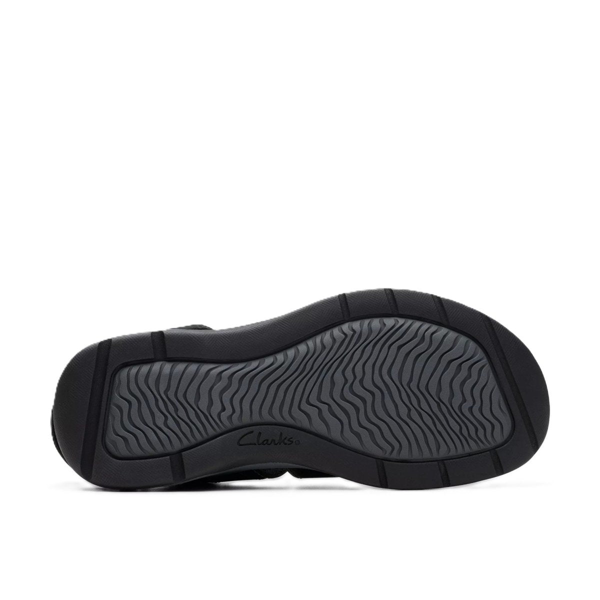 Clarks Men's Salt Way Cove Black Leather Sandals 4