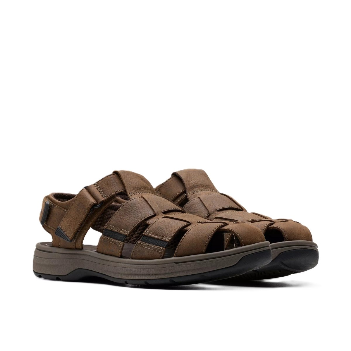 Clarks Men's Saltway Cove Dark Brown's Leather Sandals 2