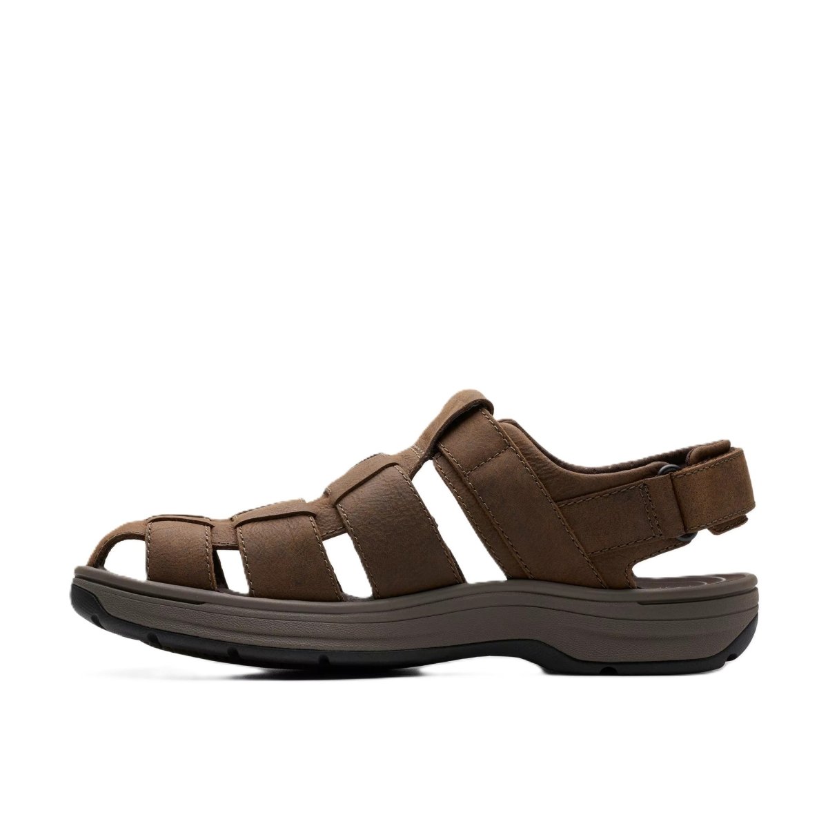 Clarks Men's Saltway Cove Dark Brown's Leather Sandals 3