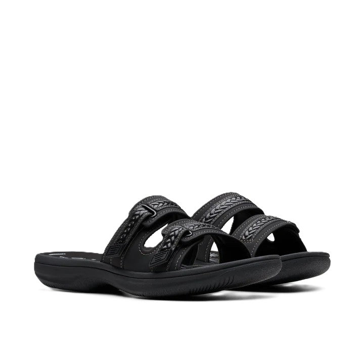 Clarks Women's Breezey Eve Sandals Black / Black Sandal 4