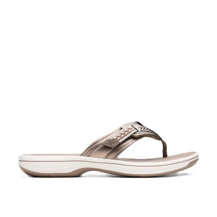 Clarks Women's Breezey Sun H Pewter Sandals 1