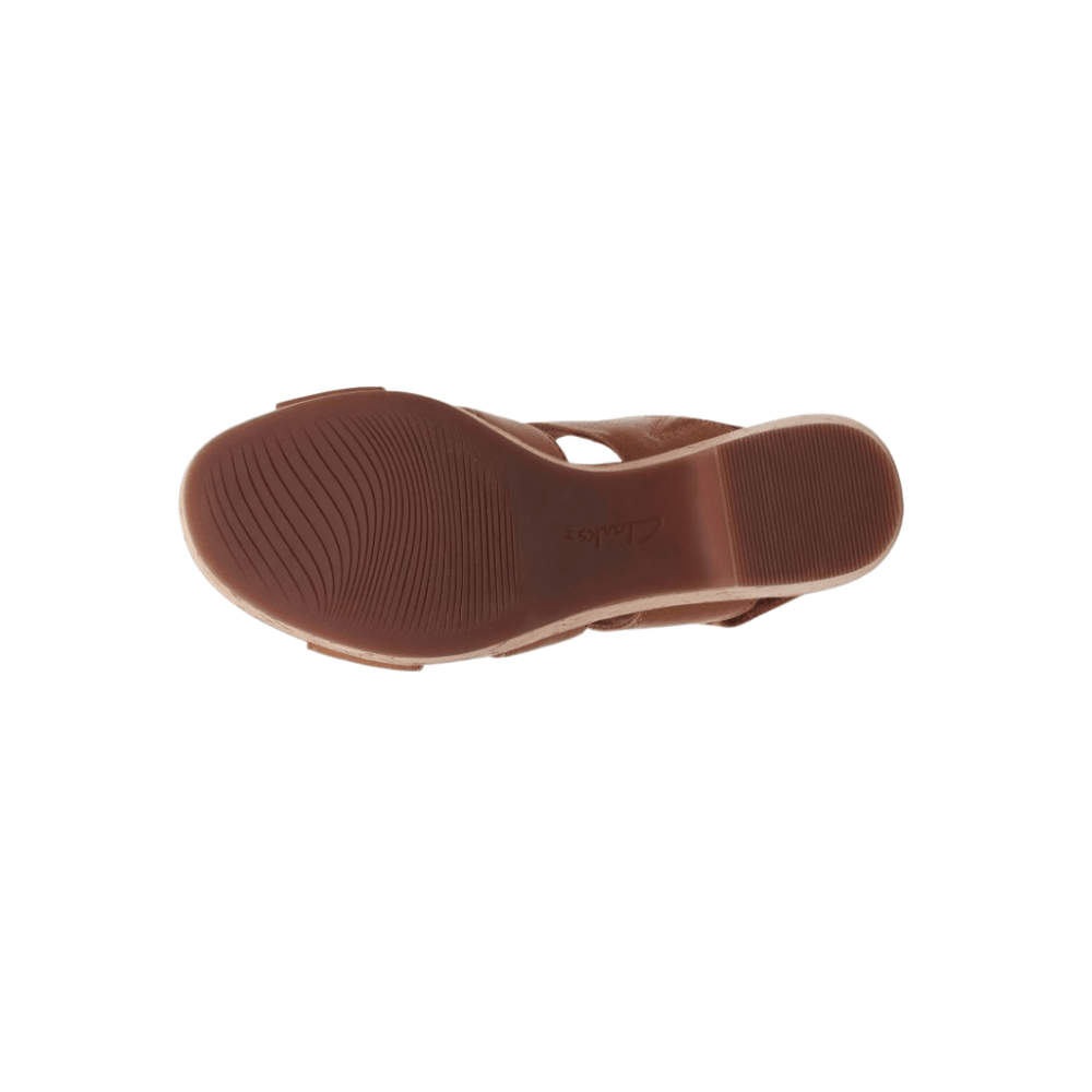Clarks Women's Giselle Beach Tan Leather Wedge Sandal 26164796 6