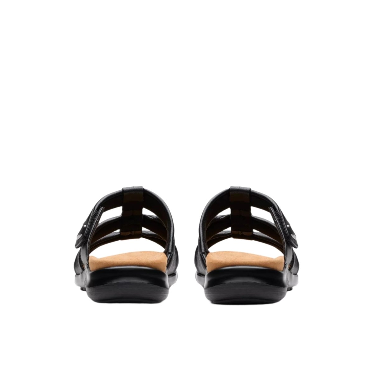 Clarks Women's Kitly Slide Sandals Black Leather Sandal 5