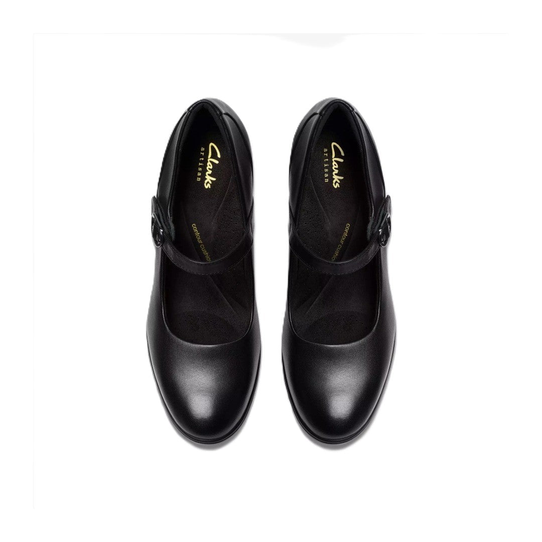 Clarks Women's Shaya Jane Black Leather 82996 5