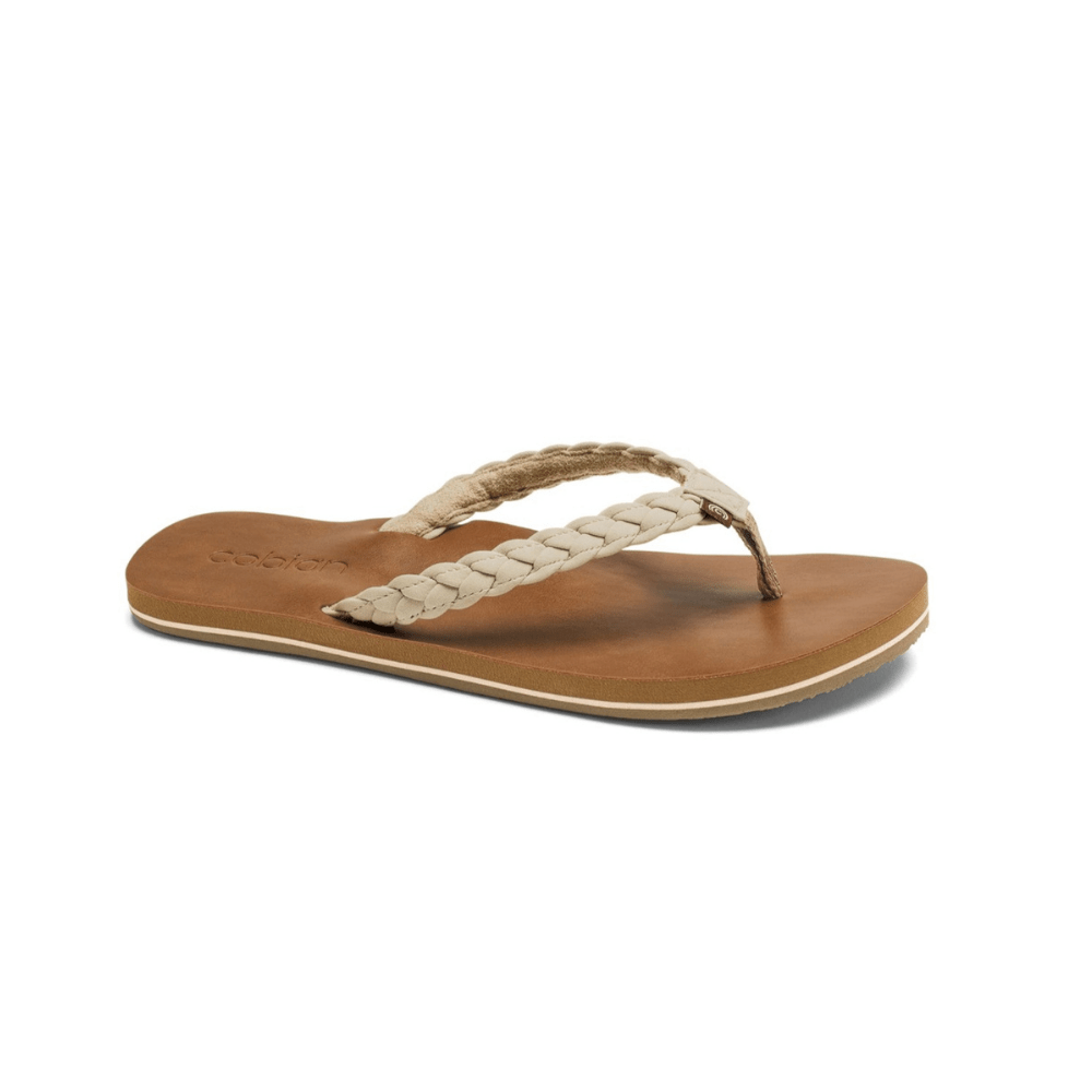 Cobian Womens Bethany Braided Pacifica Sandal Cream - Pair View cream color