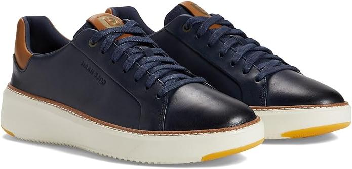 Cole Haan Grandpro TopSpin Sneaker Navy Blazer Leather/British Tan/Ivory 6
