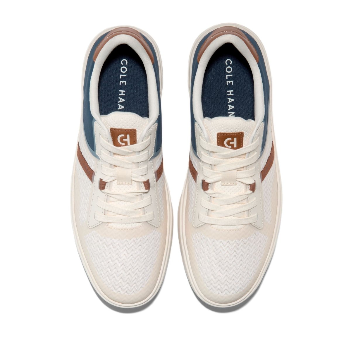 Cole Haan Men's Grand Crosscourt Winner Ivory/ Navy Blazer Sneakers 5