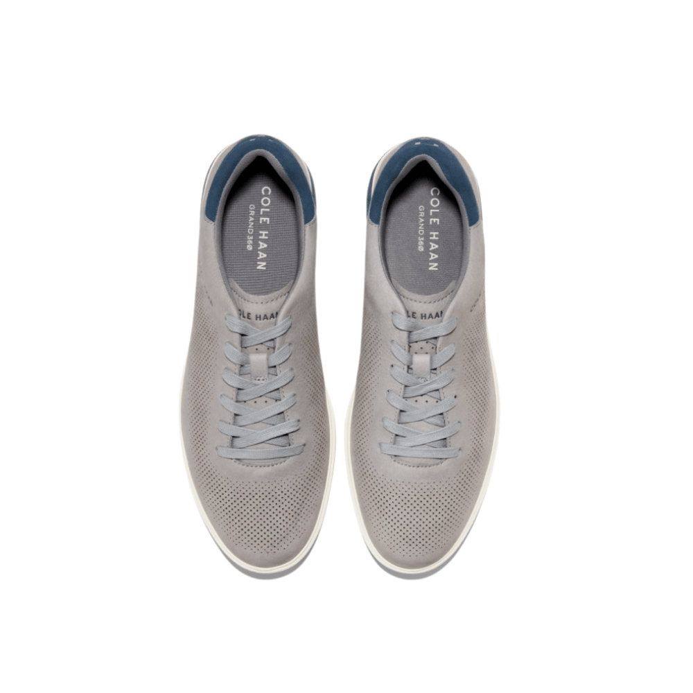 Cole Haan Men's GrandPrø Angleace Leather Sneakers - Sea Stone/Big Dipper/Ivory 5