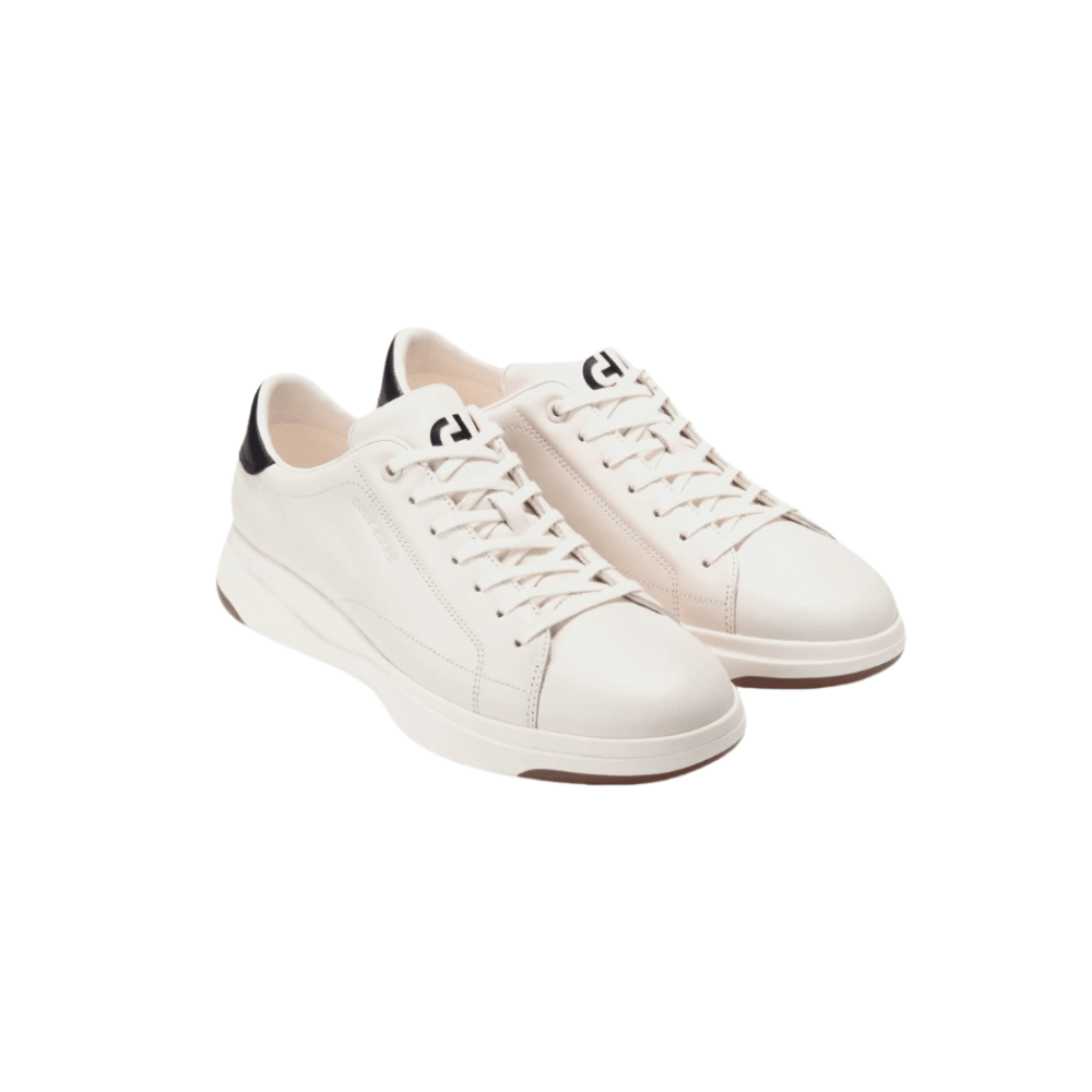 Cole Haan Men's GrandPrø Tennis 2.0 Leather Sneakers - Ivory/Black 2