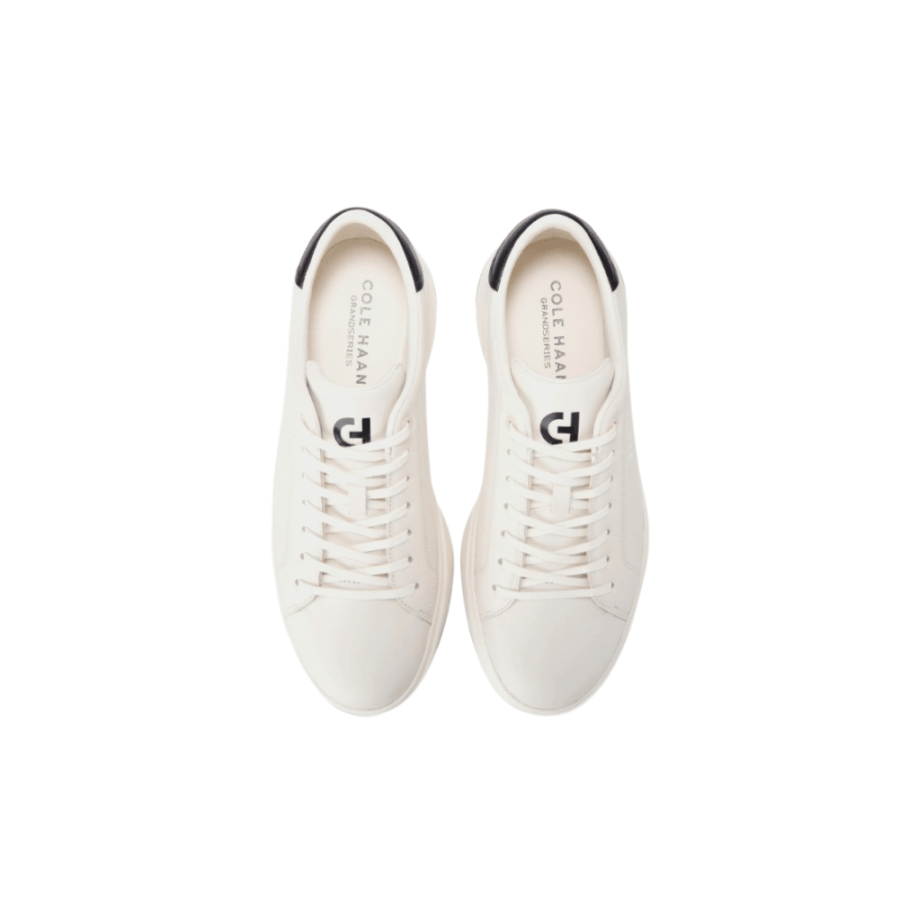 Cole Haan Men's GrandPrø Tennis 2.0 Leather Sneakers - Ivory/Black 5