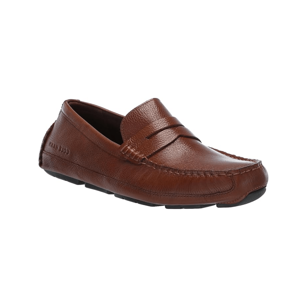 Cole Haan Men's Wyatt Penny Driver, Leather Shoes British Tan/Nicotine 2