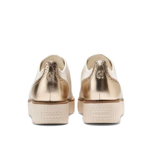 Cole Haan Women's Grand City Platform Sneaker Soft Gold Metallic - Ivory 5