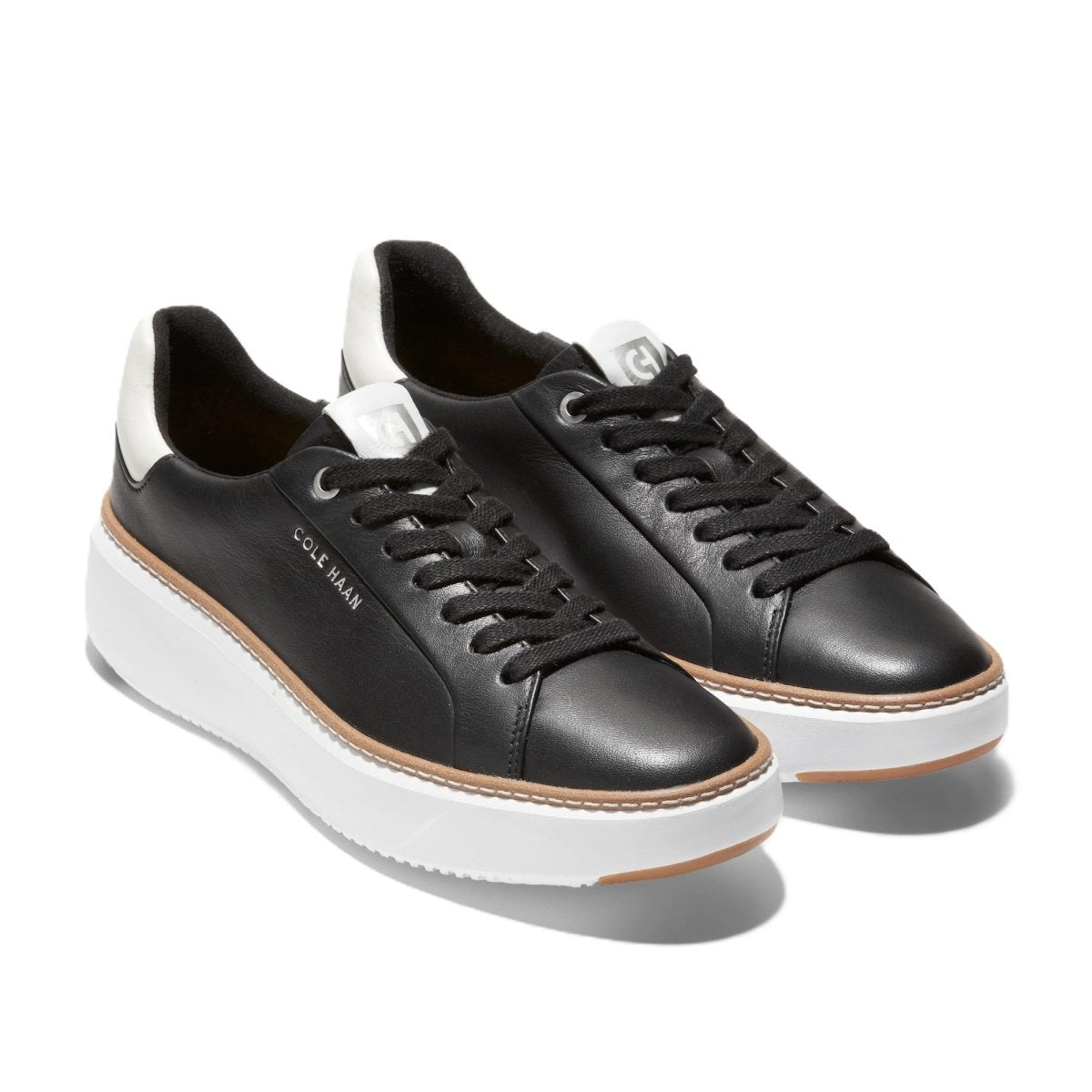 Cole Haan Women's Grandpro Topspin Black / White / Yellow Sneaker 1