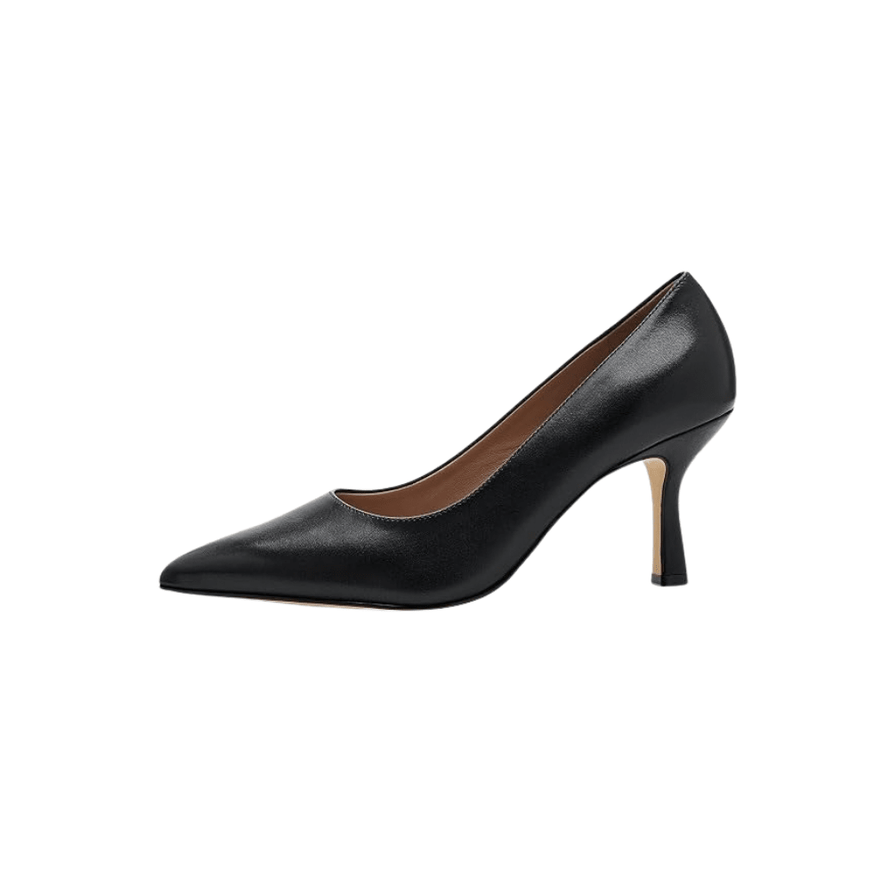 Cole Haan Women's Hansell Pointed Toe Leather Pump - Black Leather 5