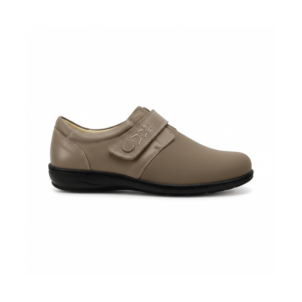 David Tate Evita Women's Micro Leather Slip - On Shoes - Taupe 1
