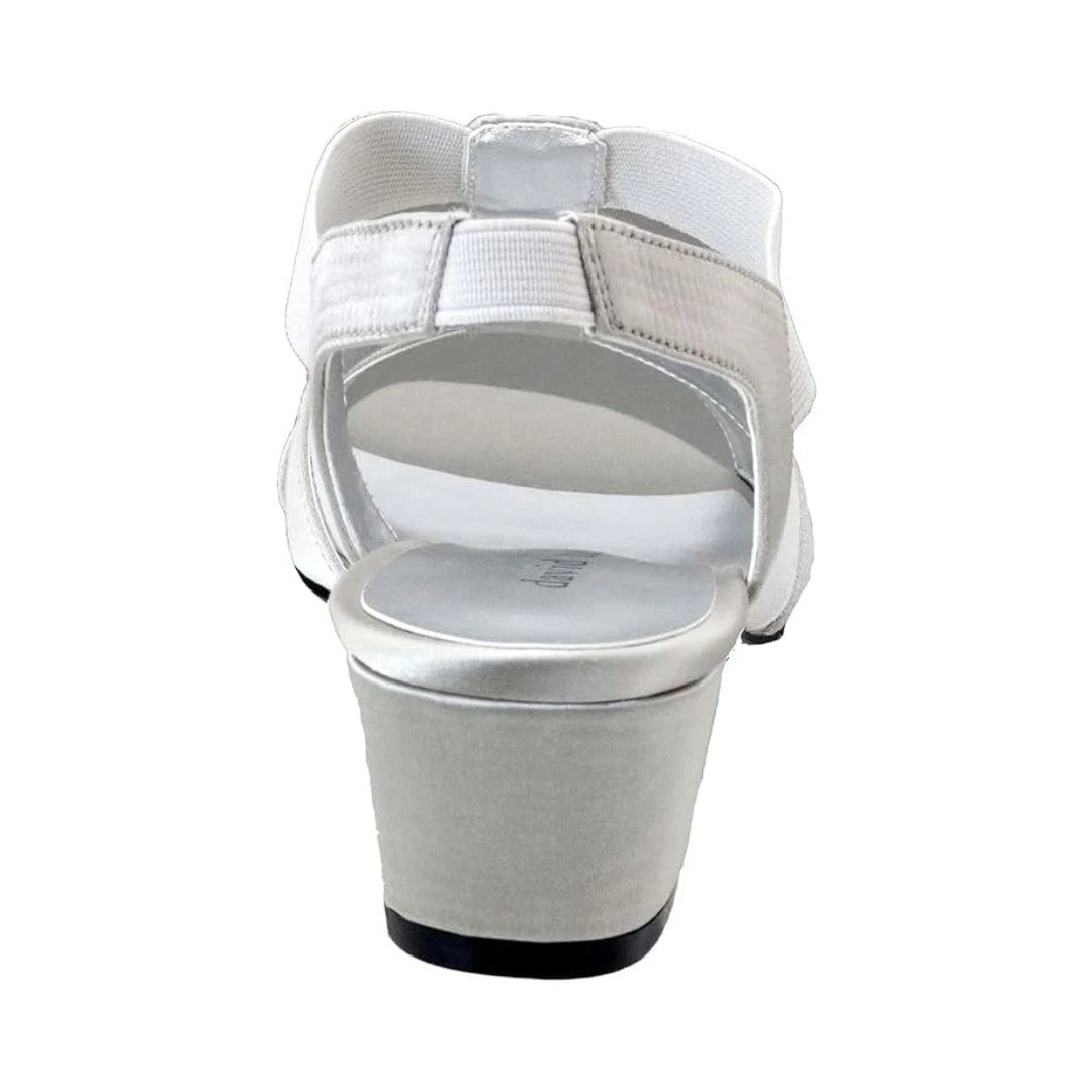 David Tate Women's Casual Sophisticated Sandals I Eve Silver Satin 6