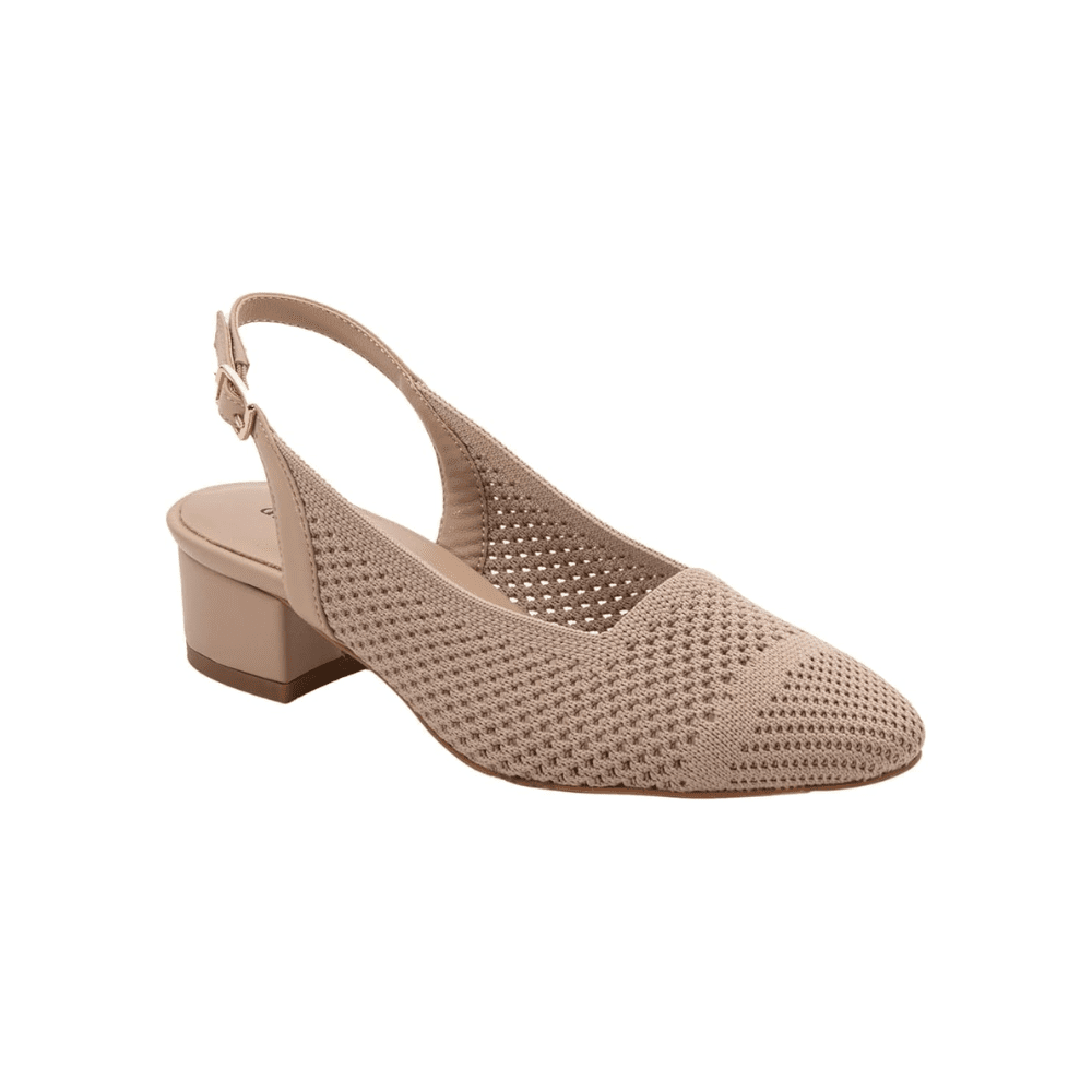 David Tate Women's Glenna Stretched Fabric Slingback Pump - Taupe 4
