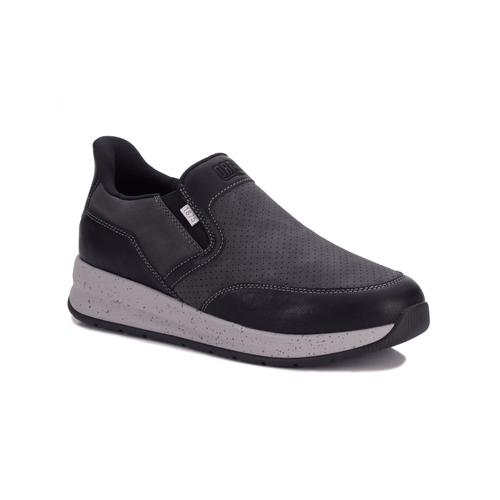 Drew Caleb Men's Hand's Free Slip - On Sneaker - Black Nubuck 3