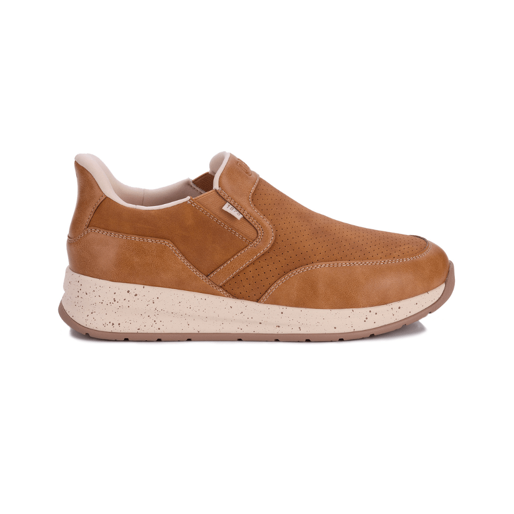 Drew Men’s Caleb Hands - Free Comfort Sneaker Camel Nubuck 40117 1