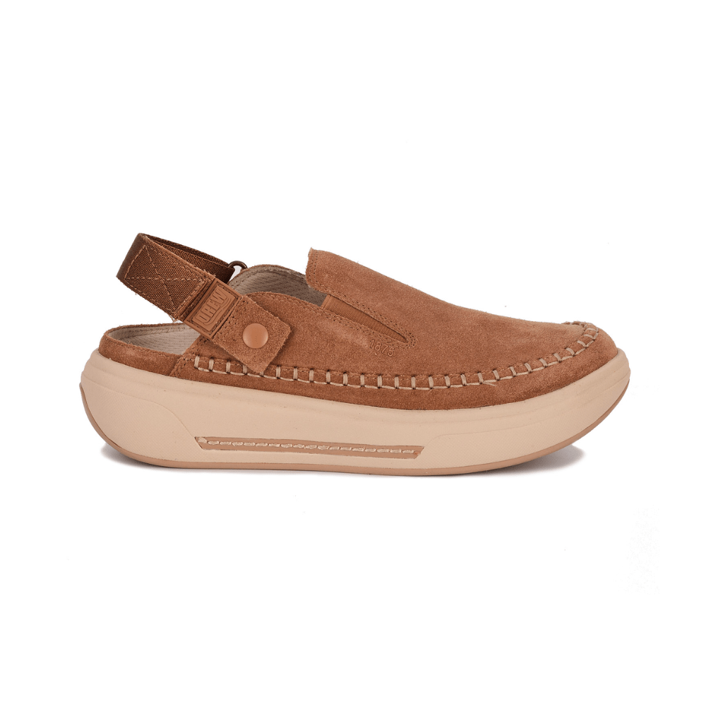 Drew Women’s Jazz Sport Mule Sandals – Camel Suede 10842 1