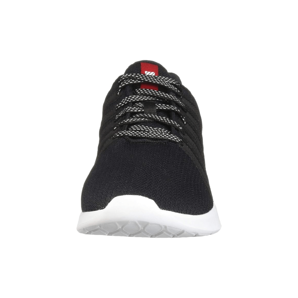 K - Swiss Men's District Sneaker, Black/Barbados Cherry/White 5