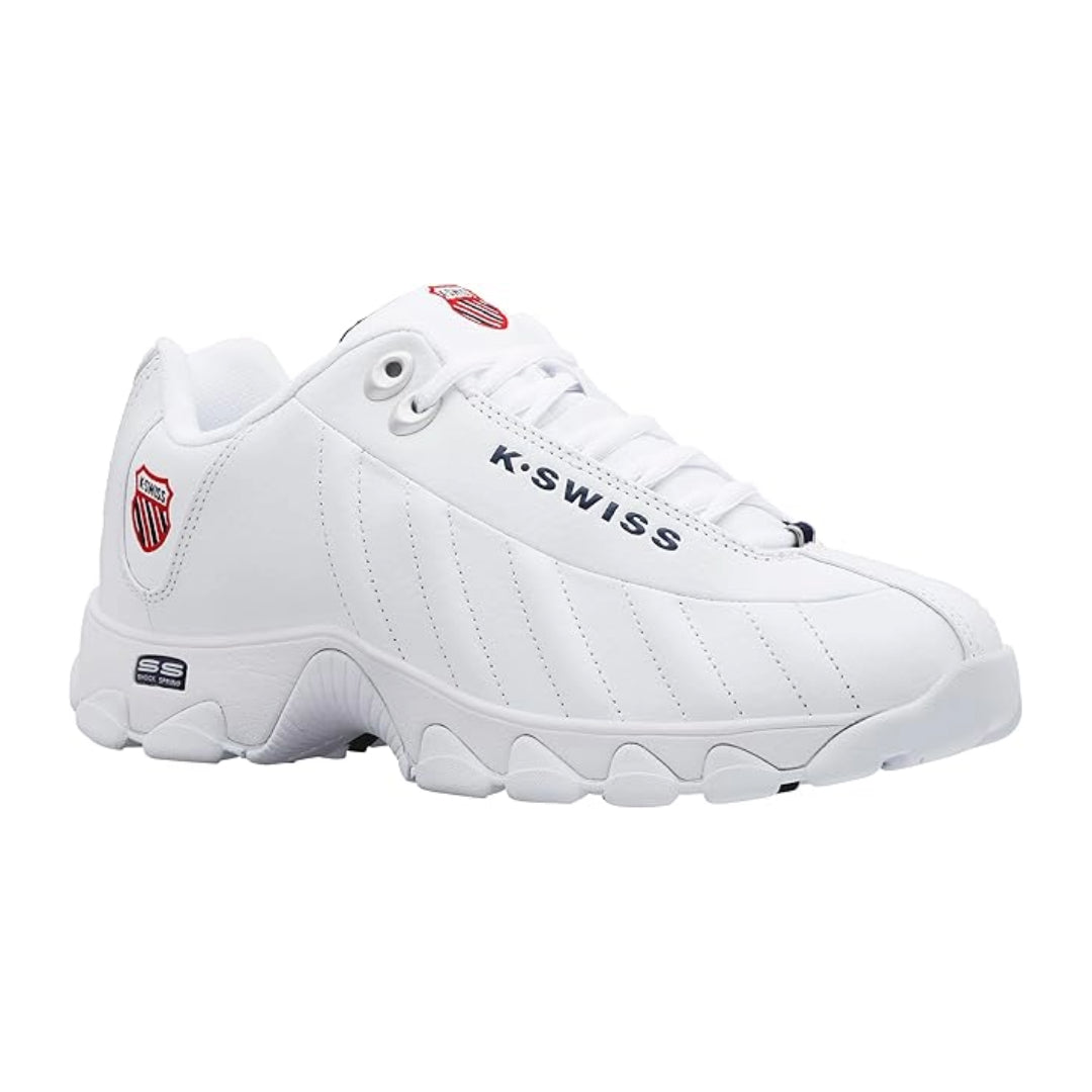 K-Swiss Men's ST329 CMF White/Navy/Red Sneaker 2
