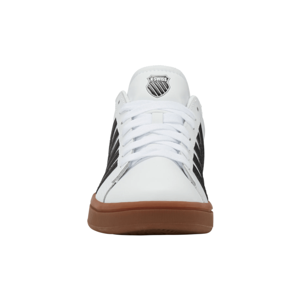 K - Swiss Women's Court Tiebreak II Leather Shoes - WHITE/BLACK/GUM 5