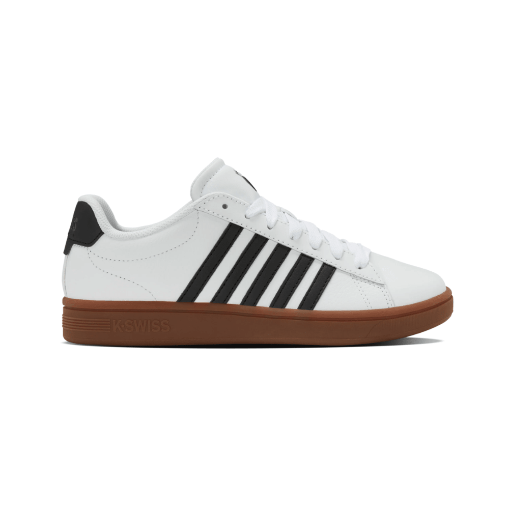 K - Swiss Women's Court Tiebreak II Leather Shoes - WHITE/BLACK/GUM 1