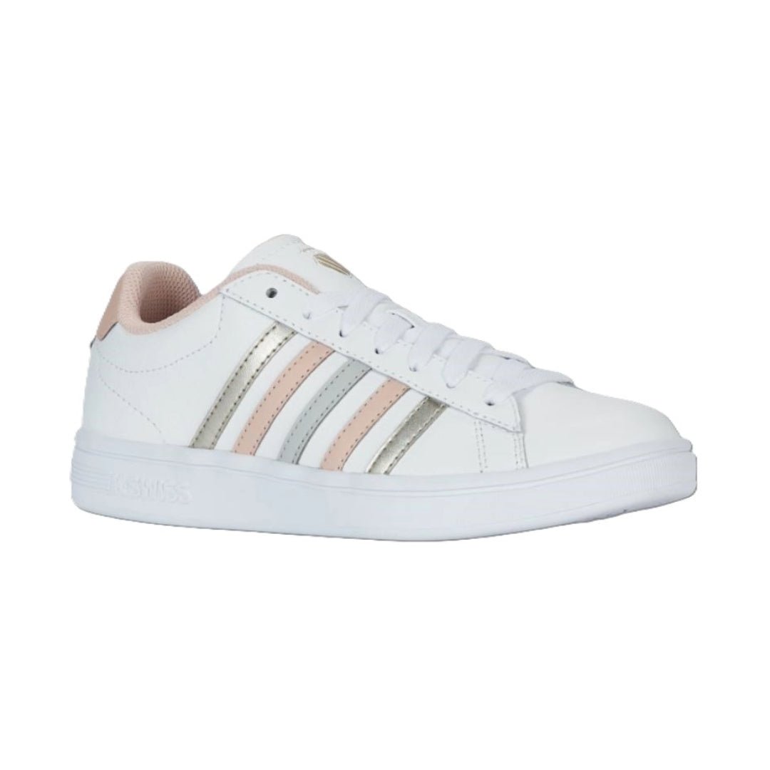 K-Swiss Women's Court Tiebreak II White / Cameo Rose / White Sneaker 7