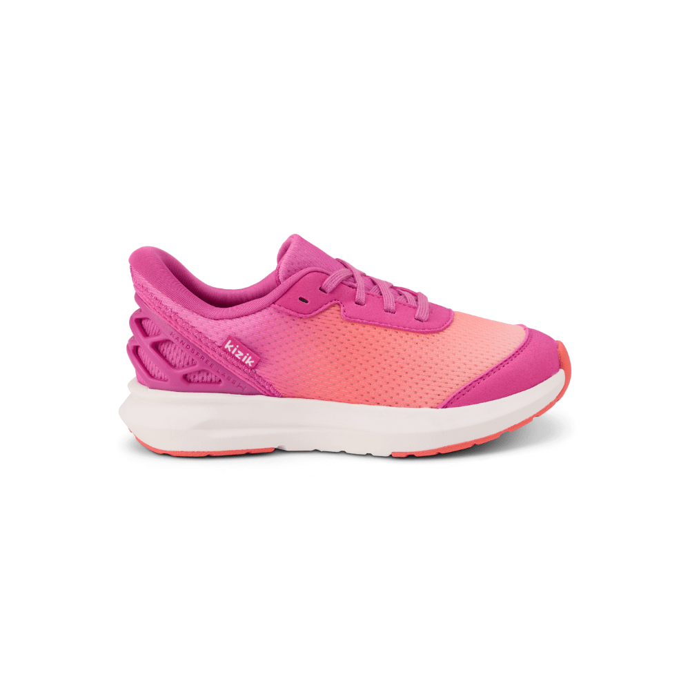 Kizik Kid's Athens 2 Hand's Free Girls Sneaker Fiery Coral/Rose Violet 1