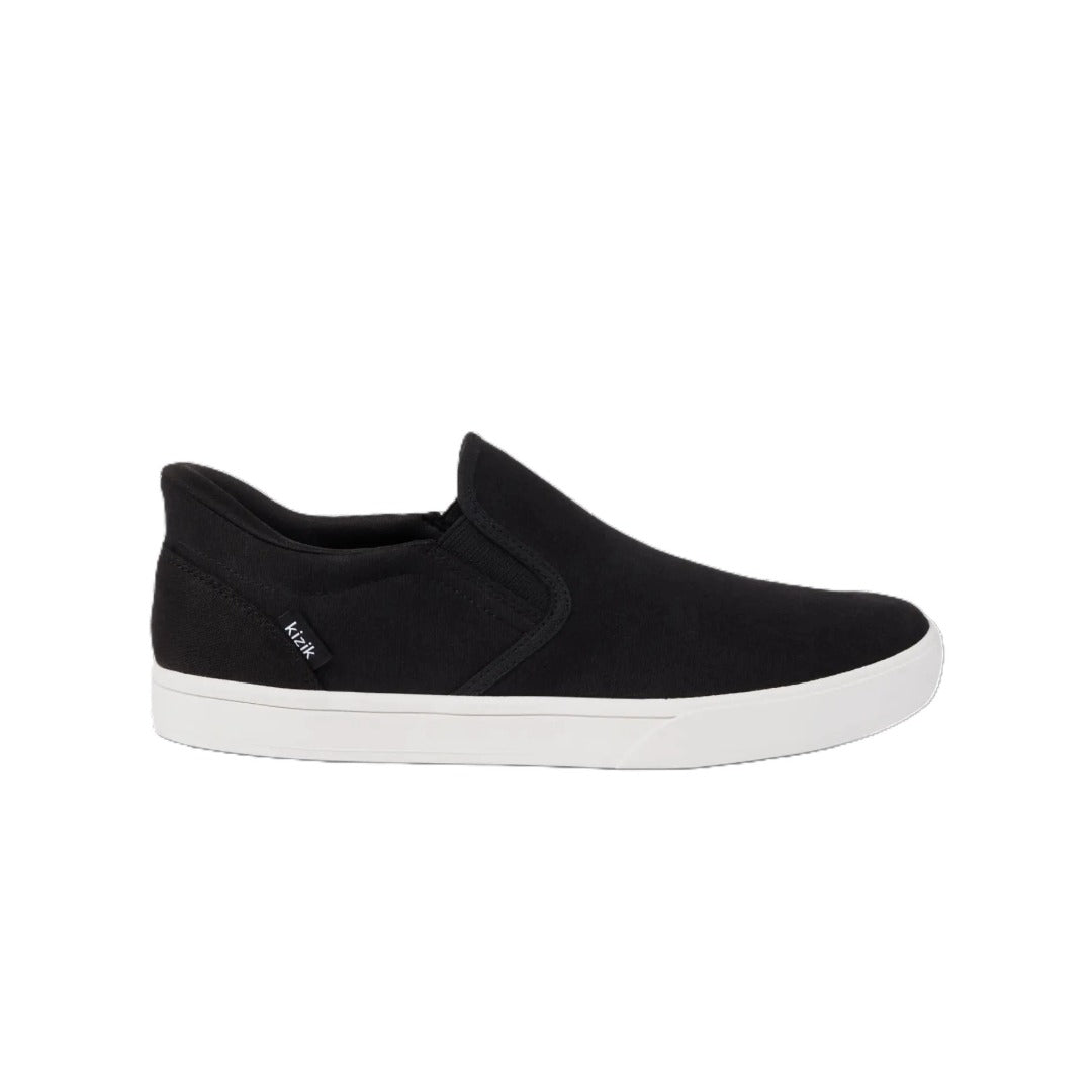 Kizik Venice Black Canvas Hands - Free Unisex Sneakers | Slip - On Shoes 1