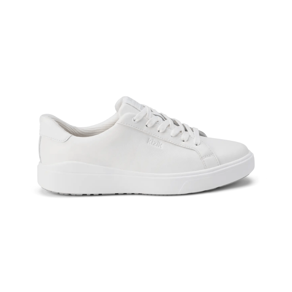 Kizik Women’s Vegas 2 – Hands - Free Leather Sneakers - Bright White 1