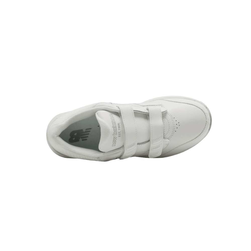 New Balance Women's 928v3 Hook and Loop Leather Walking Shoes - White/White 6