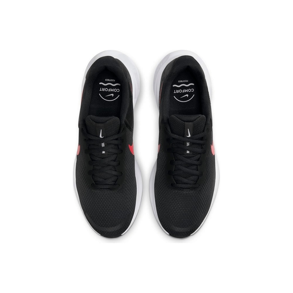 Nike Revolution 7 Running Shoe Black/White/University Red - FB2207 003 - Men's ShoesNike