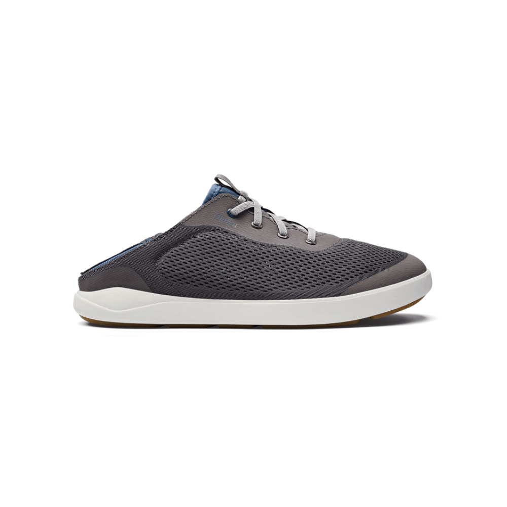 Olukai Moku Pae Men’s Breathable Boat Shoes - Pavement / Vintage Blue 2
