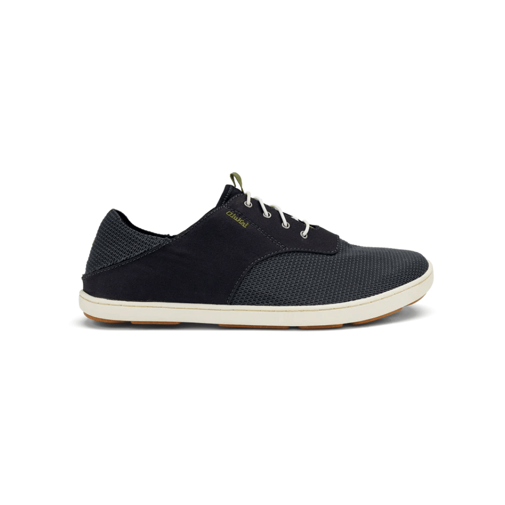 Olukai Nohea Moku Men’s No Tie Boat Breathable Shoes - Black 1