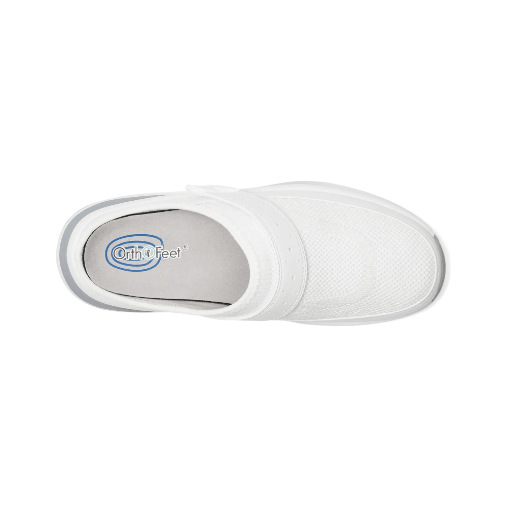 Orthofeet Iris Women's Orthopedic Clog White Slip On Comfort Shoes 6